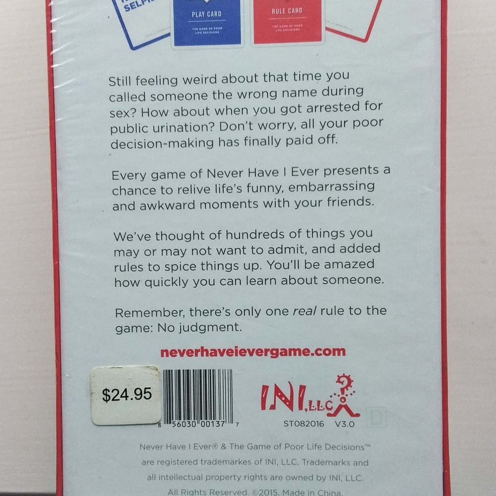 Never Have I Ever Party Card Game, New Factory Sealed - Picture 12 of 12